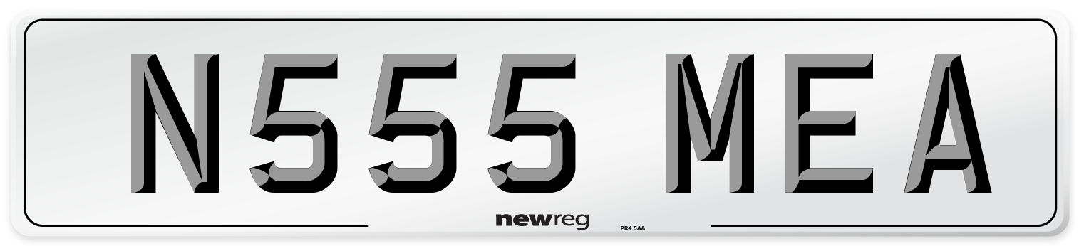 N555 MEA Number Plate from New Reg